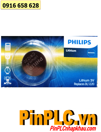 Pin CR1220 _Pin Philips CR1220; Pin 3v lithium Philips CR1220 chính hãng